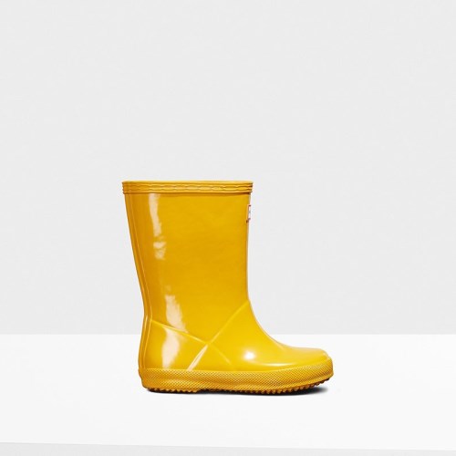 Hunter Original Classic Gloss Rain Boots For Kids - NZ S7046